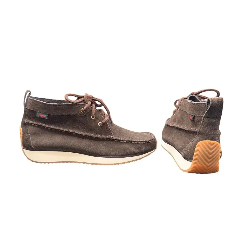 G.H. Bass & Co Brown Suede Chukka Boots Men’s US 8 Moc Toe Lace Up